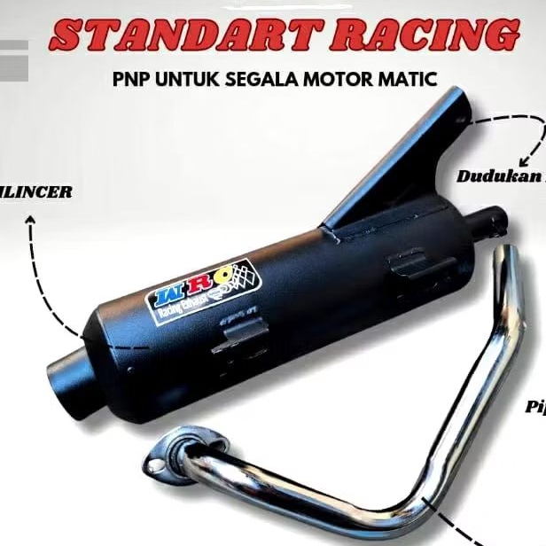 KNALPOT TERLARIS EMBER/ WRC MATIC MIO BEAT SCOOPY VARIO FINO MIO SOUL GT MIO M3 MIO J