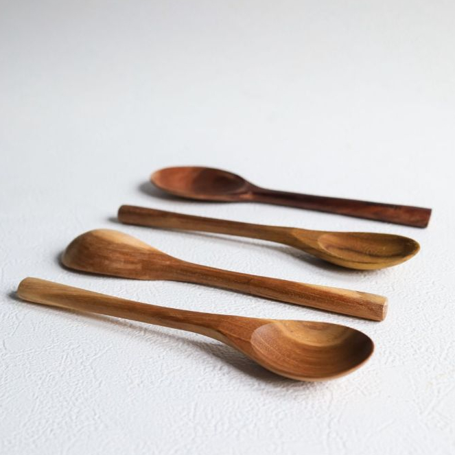 Wooden Honey Scoop Oh,Honey (Sendok Kayu Premium lapis Bee Wax) / Sendok Kayu Khusus Minum Madu /