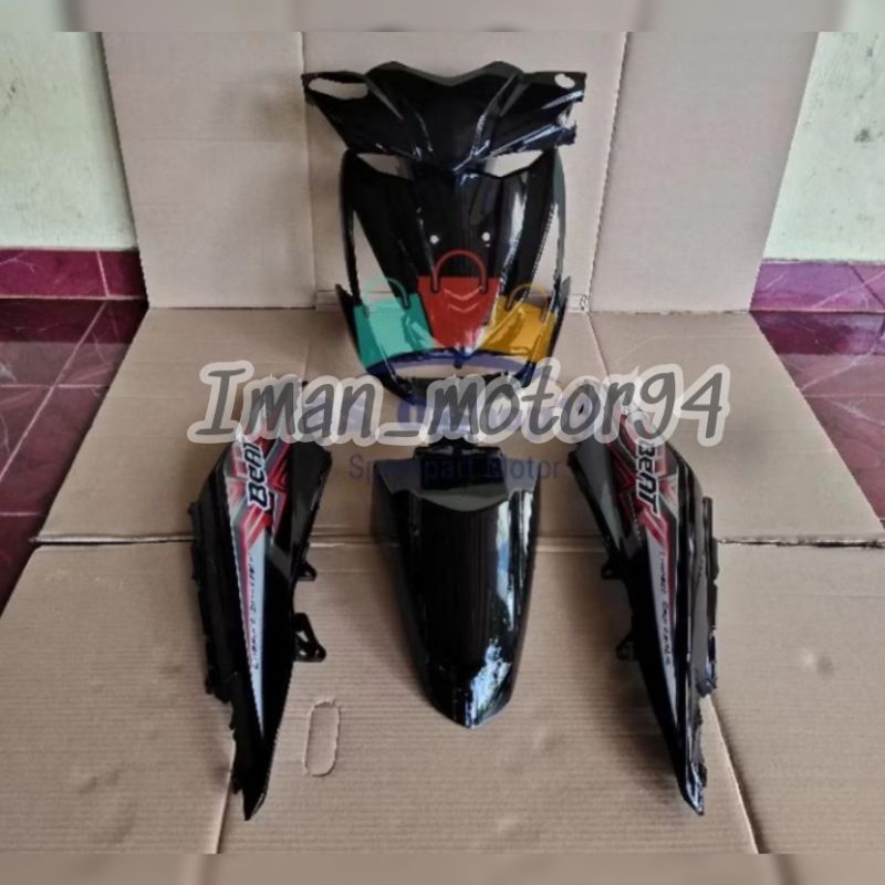 Full bodi set bodi halus beat fi lama esp stater halus 2015-2016 hitam glossy corak xx