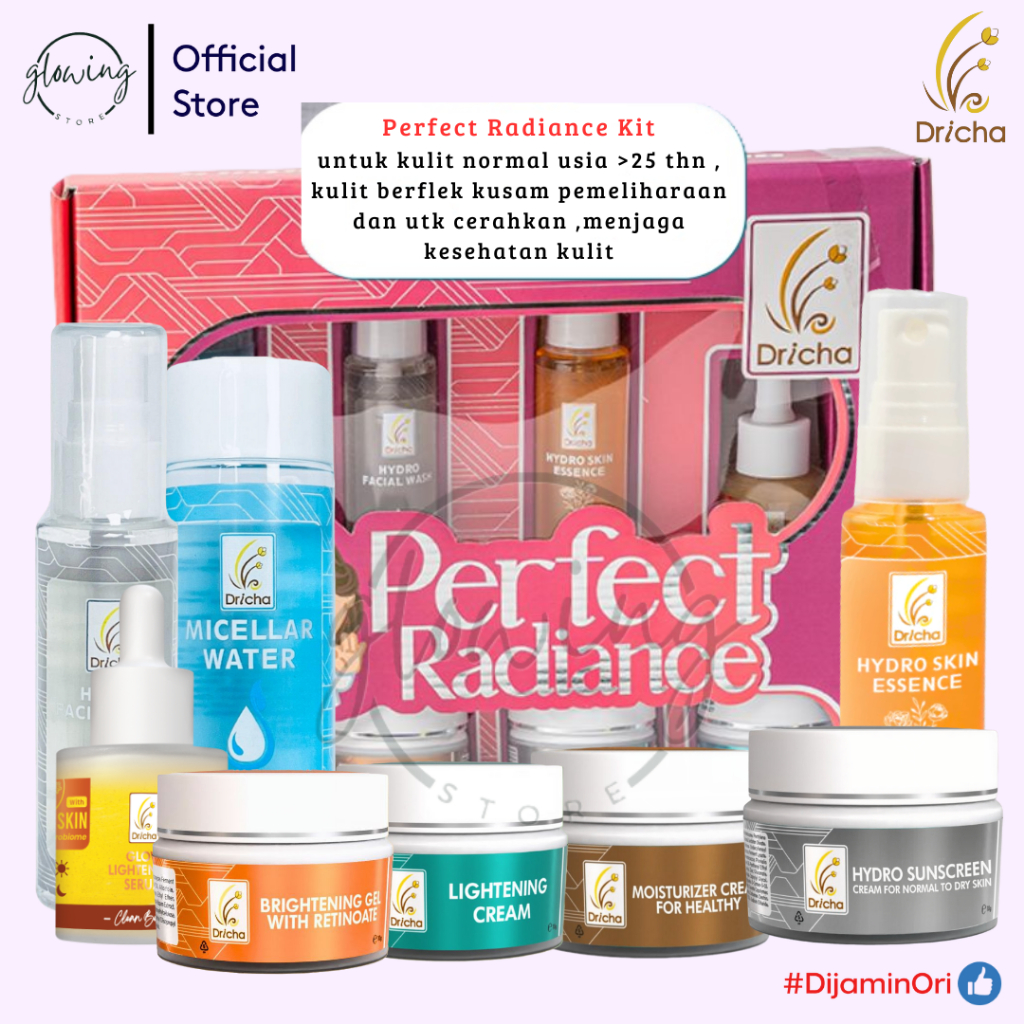Dricha PERFECT RADIANCE KIT (Normal To Dry Skin) Paket Perawatan Kulit Flek Kusam