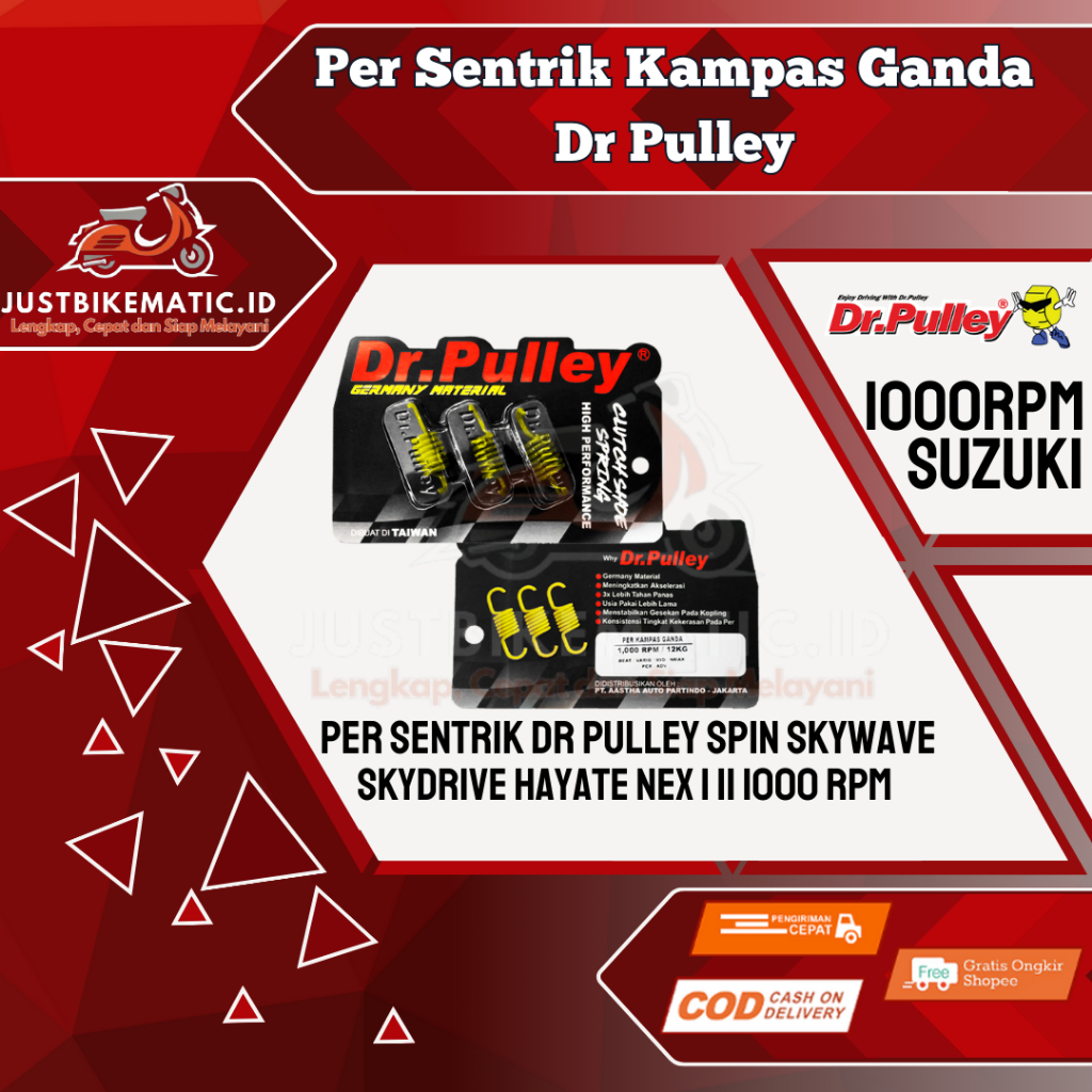 Per sentrik Kampas Ganda Spin Skywave Skydrive Hayate Nex I II 1000 RPM Dr Pulley