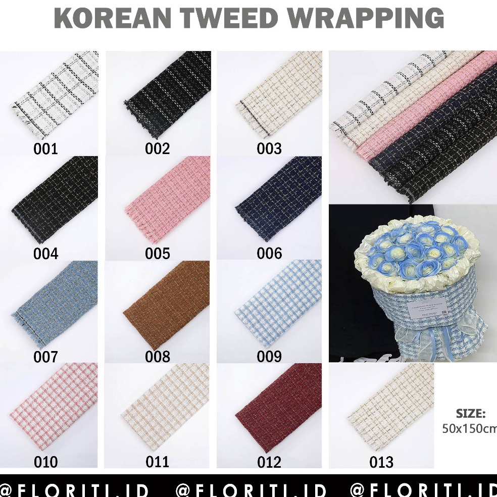 

Update Terbaru Korean Tweed Wrapping PlainPearl Round Bouquet