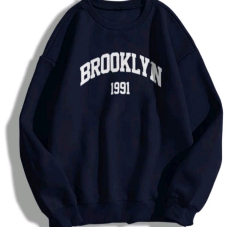 Sweater Crewnek pria kekinian Brooklyn 1991