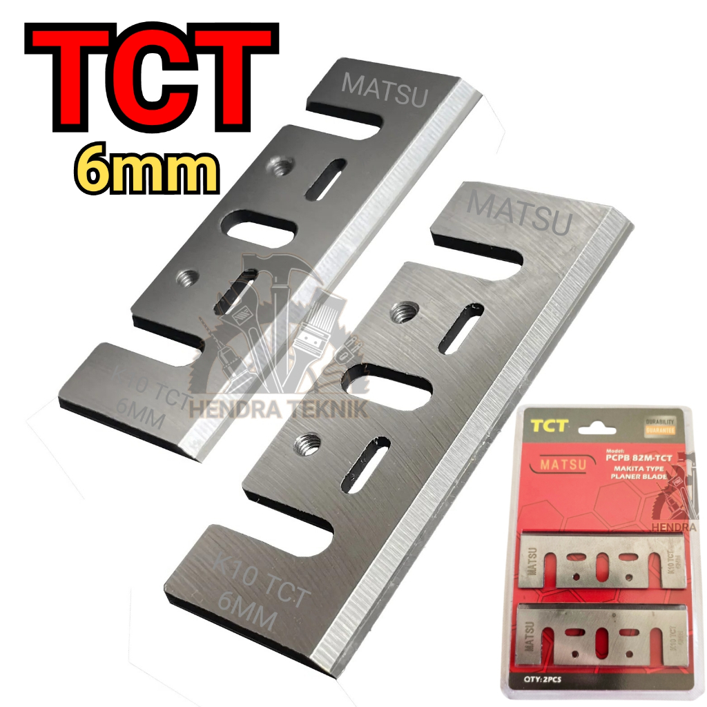 MATA PISAU PLANER TCT 6mm MATSU MATA PISAU KETAM PISAU PASAH SUGU PAHAT PLENER ASLI TCT