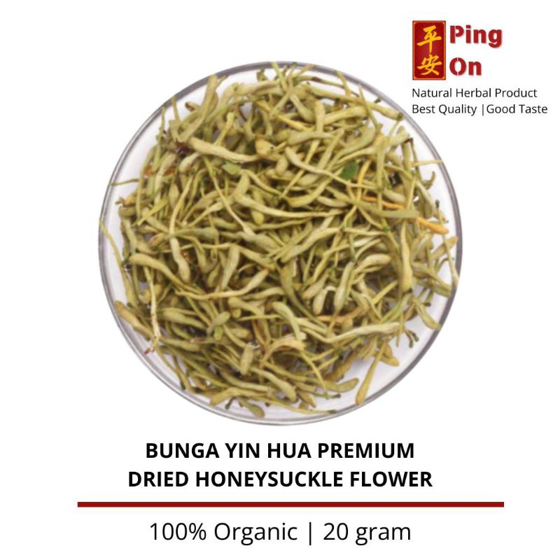 

Teh Bunga Yin Hua Premium - Honeysuckle Tea - Teh Herbal Alami, Pereda Panas Dalam & Detoksifikasi Tubuh