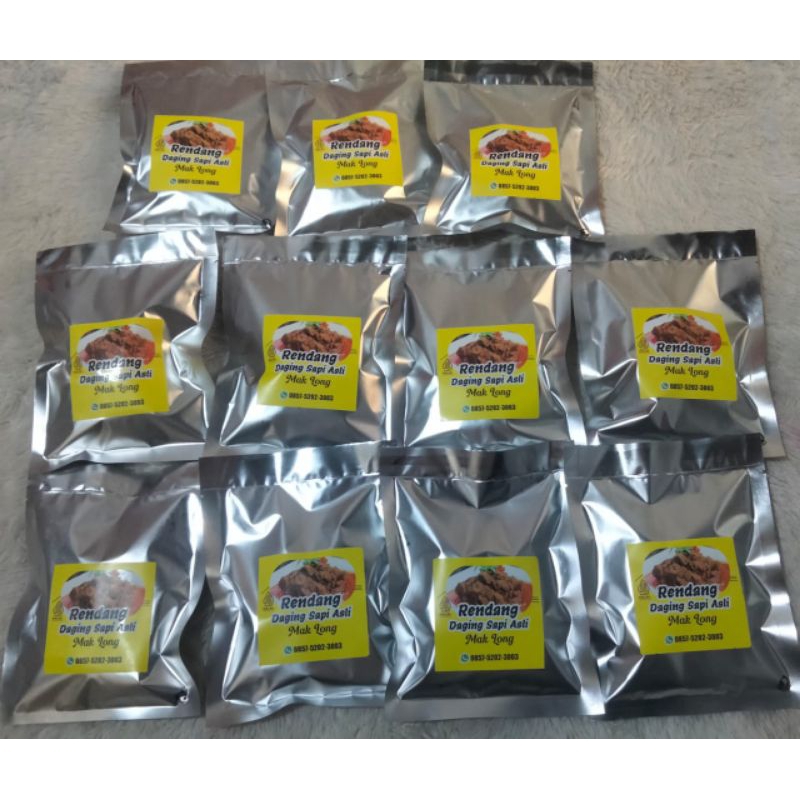 

Rendang Daging Sapi Asli 100% Halal, kemasan 500gr(1/2kg)