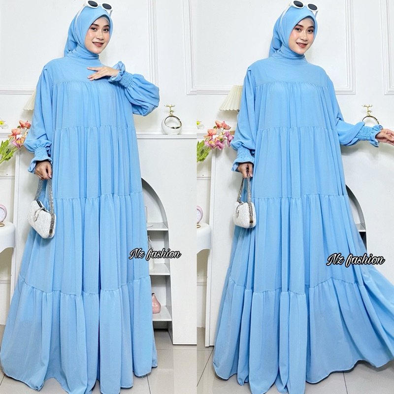 Gamis zahira set hijab segiempat Ceruti premium