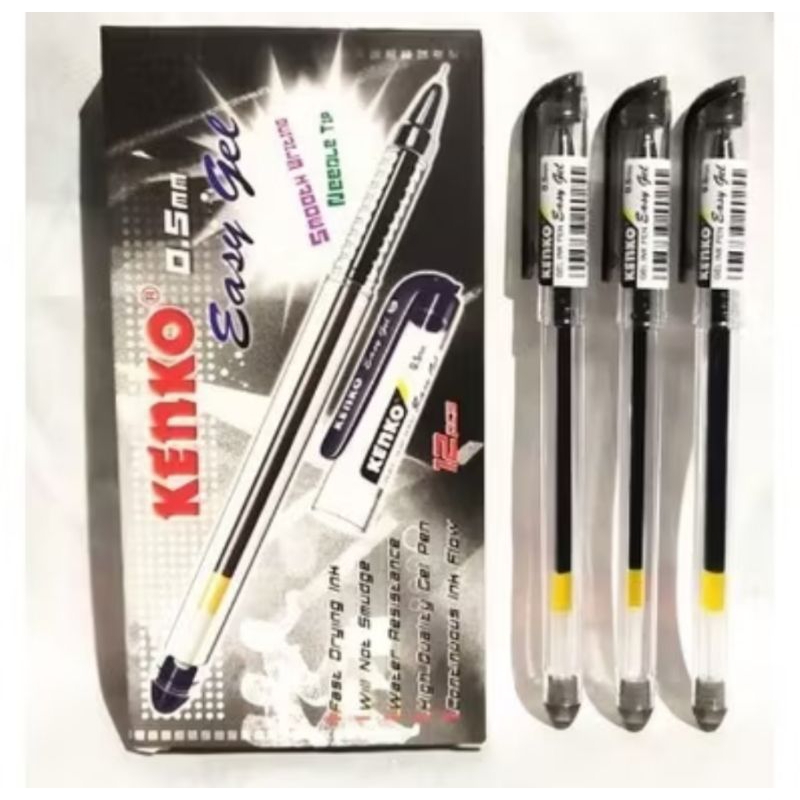 

Pulpen kenko jel easy hitam per lusin