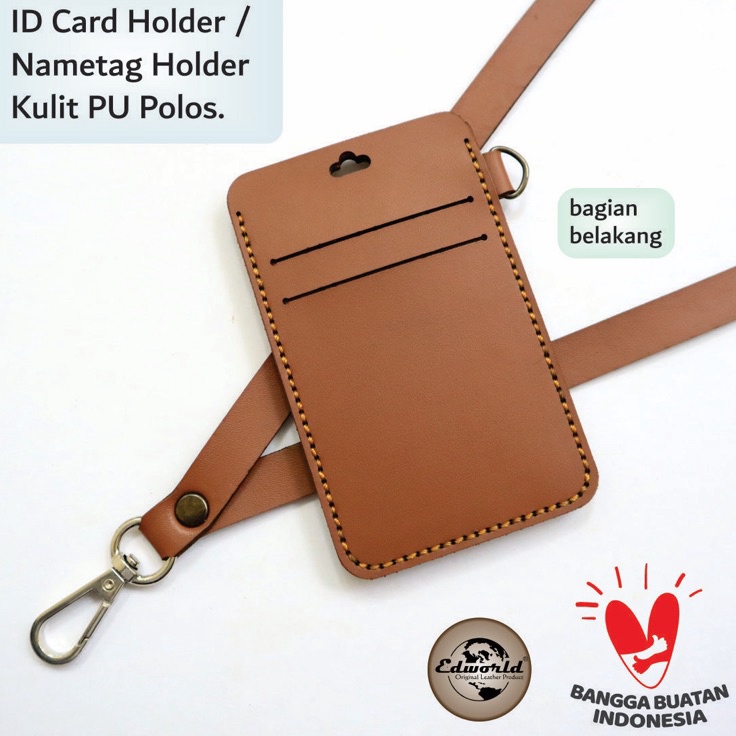 

Harga Terbatas ID Card Holder Nametag Kulit PU Polos
