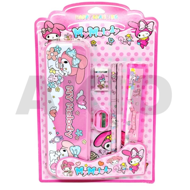 

Set Alat Tulis Anak Aesthetic Karakter MY MELODY SANRIO 9912 Perempuan Laki Laki Sekolah SD TK Murah Lucu Lengkap 5 in 1 Cewek