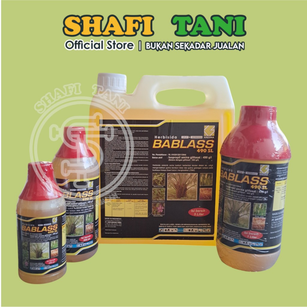 HERBISIDA BABLASS 490L - isopropilamina glifosat 490 G/L - bahan aktif sama dengan roundup & gempur 