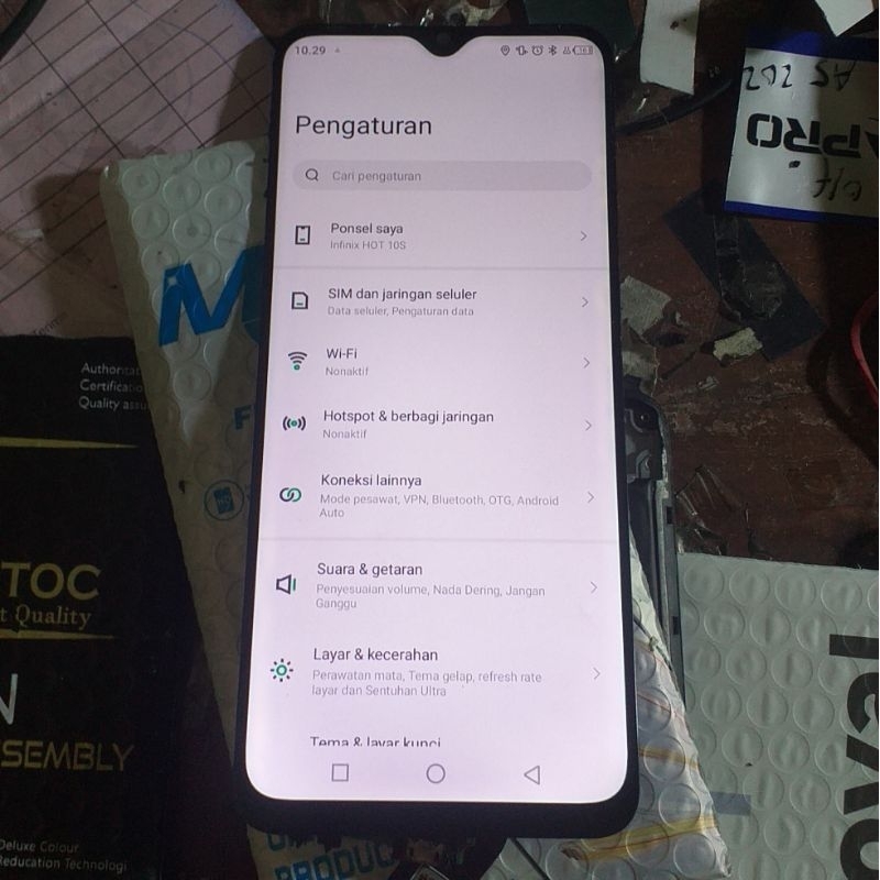 lcd touchscreen infinix hot 10s original 100% copotan mulus hp minus kadang ghost touch