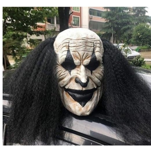 Topeng Cosplay Topeng Badut Topeng  Halloween Pesta CREEPY CLOWN Latex Mask