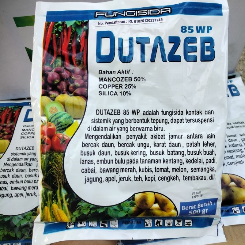 Fungisida Dutazeb Lafatar 85 WP 500gram Mankozeb Biru Anti jamur Tanaman