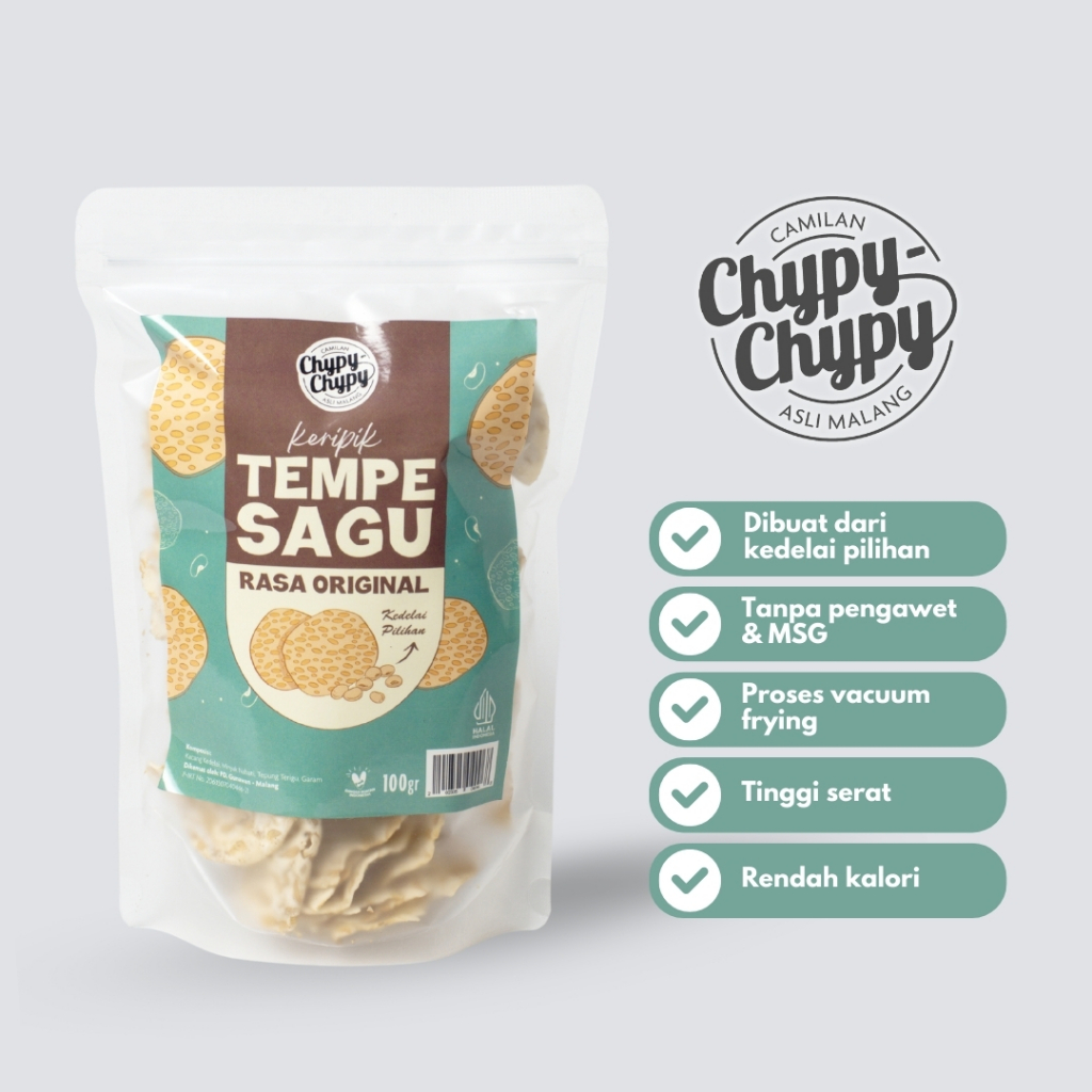 

Keripik Tempe Sagu Gurih Khas Malang Pouch 100 Gram