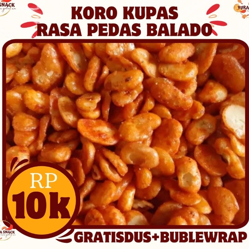 

Kacang Koro Kupas Pedas Manis Gurih Balado Camilan Kiloan kemasan 250gr 500gr 1000gr