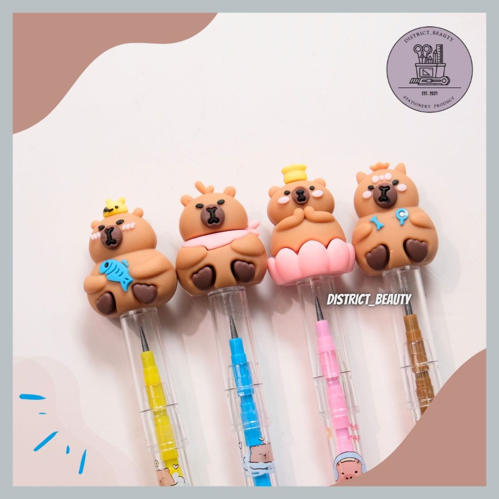 

PENSIL SUSUN CAPYBARA PENSIL PELURU SAMBUNG SATE MOTIF CAPYBARA HEWAN LUCU CUTE TERMURAH