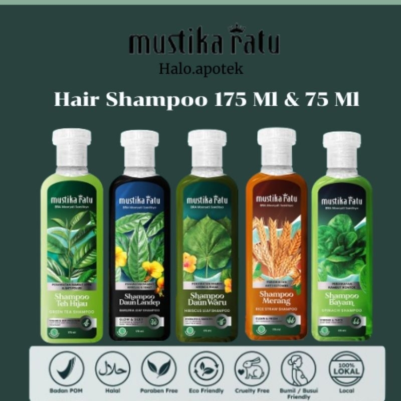 MUSTIKA RATU SHAMPOO DAUN LANDEP 175ML/ MUSTIKA RATU SHAMPO BAYAM/MUSTIKA RATU SHAMPO MERANG/ MUSTIK