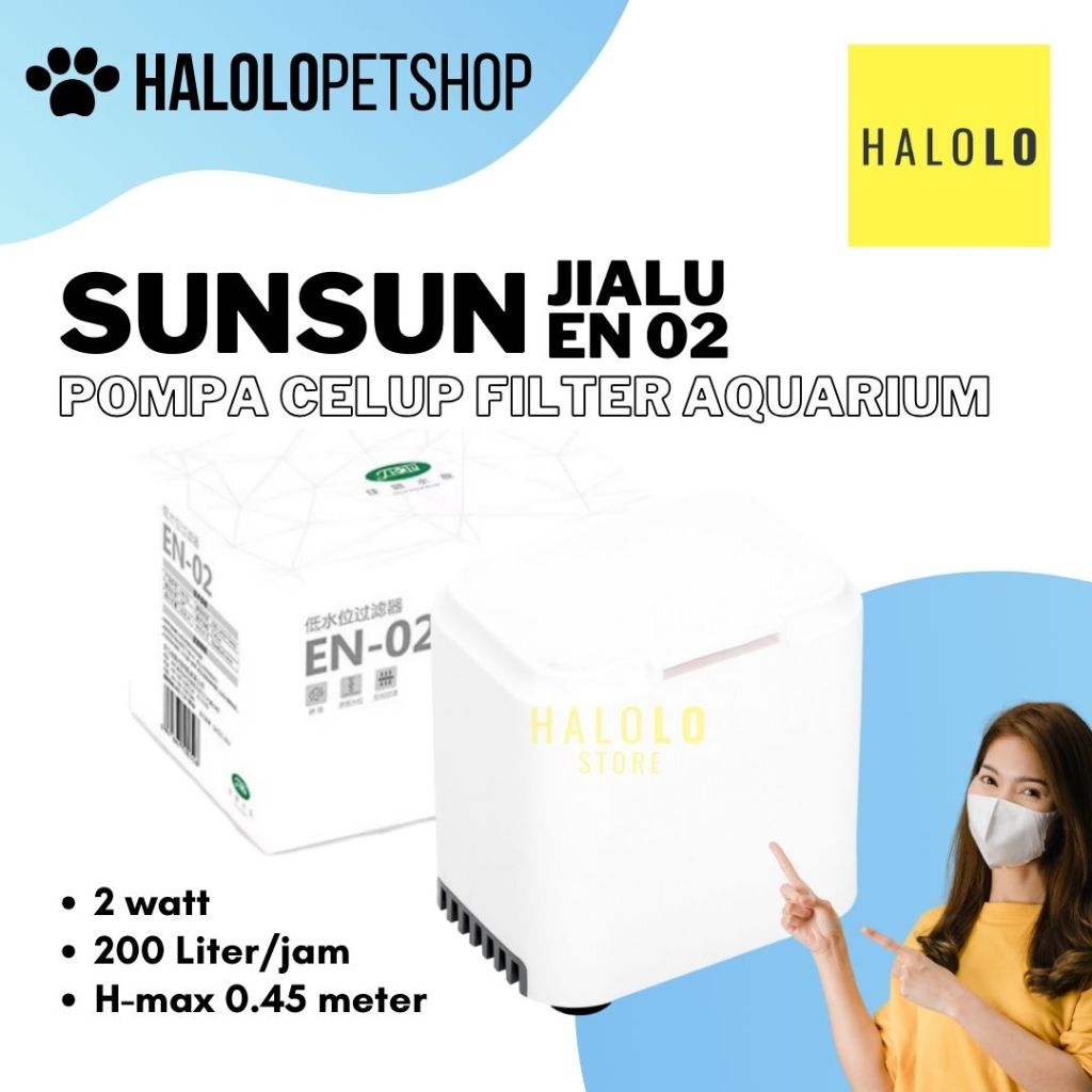 Pompa Celup Aquarium Pompa Air Terjun Kura-Kura SUNSUN JIALU EN02 Pompa Filter Kura-Kura
