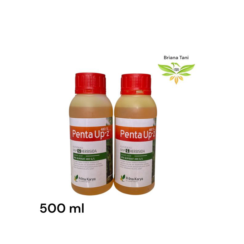￼Penta UP Z 500ml Herbisida IPA Glifosat 480 g/L  Pembasmi Gulma Sampai ke akar Prima Karya Round Up