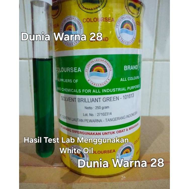 

KODE E75S Pewarna Minyak Coloursea Solvent Brilliant Green 11613
