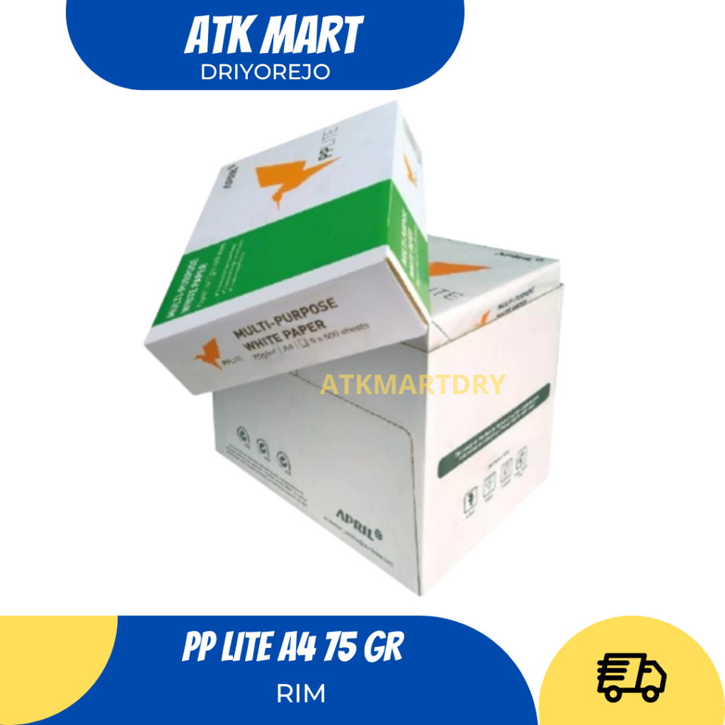 

PP LITE KERTAS HVS A4 F4 75gsm PREMIUM PUTIH PRINT FOTOCOPY KANTOR