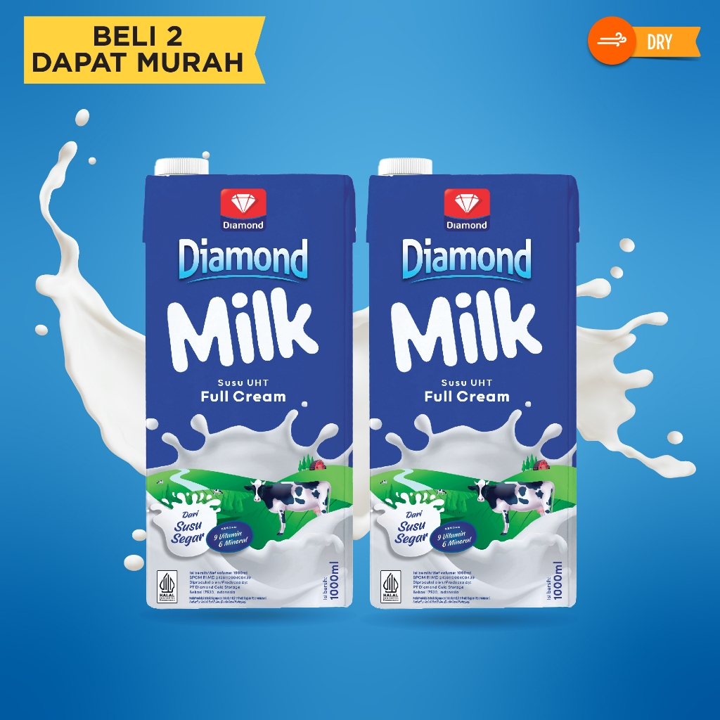 

PROMO DIAMOND UHT MILK FULL CREAM 1 LT