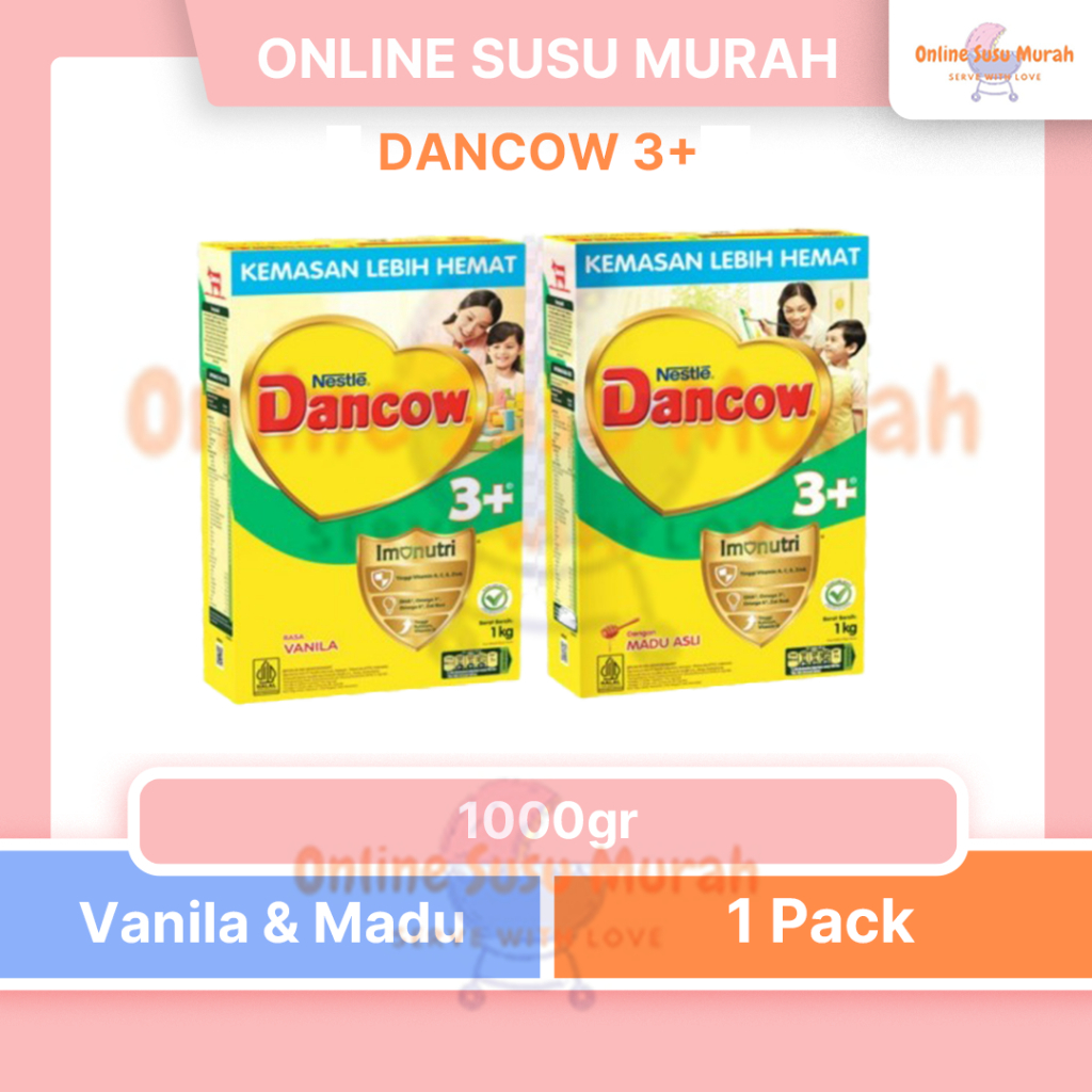 DANCOW 3+ VANILA MADU 1000GR TAHAP 3 UNTUK 3 TAHUN KE ATAS 1000 GR SSKD