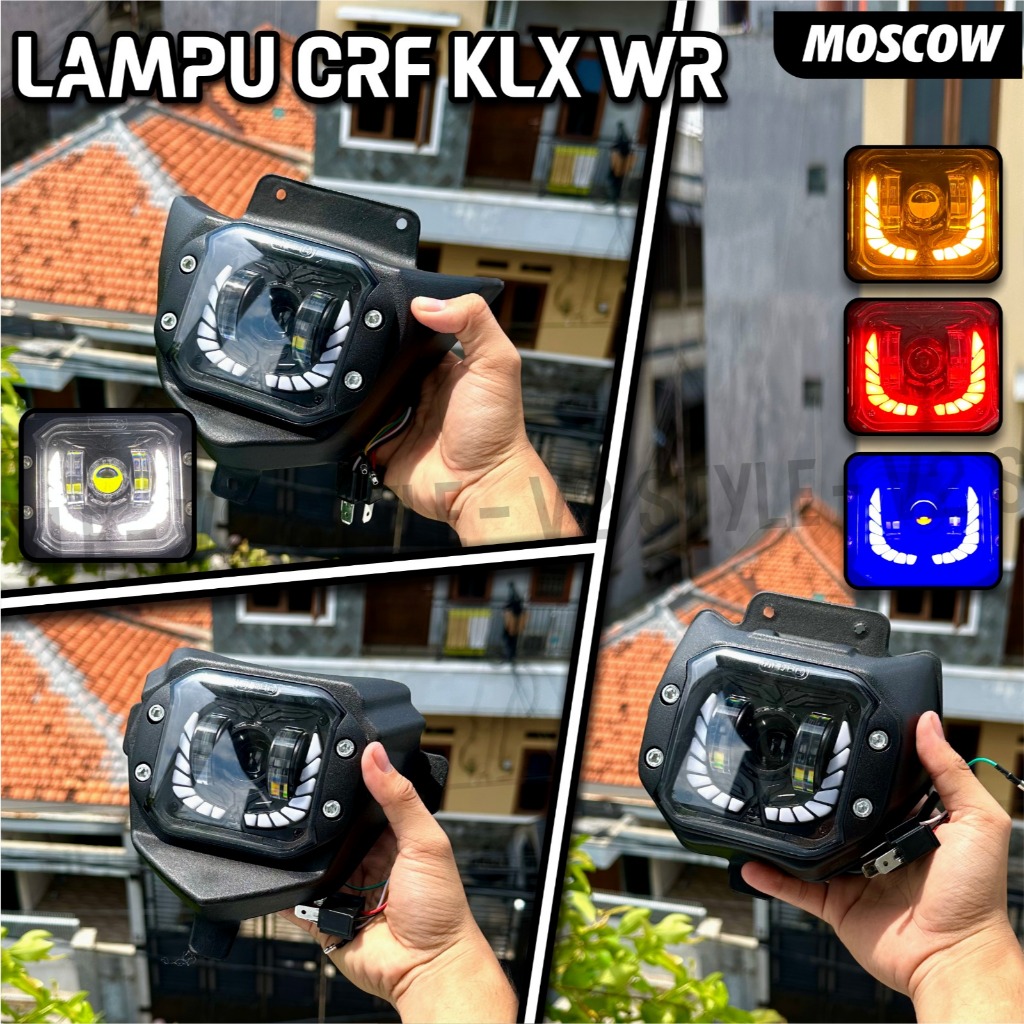 HEADLAMP set DUDUKAN PNP CRF KLX WR WR155  HEAD LAMP MOTOR TRAIL CROSS SUPERMOTO PNP HEADLAMP CRF KL