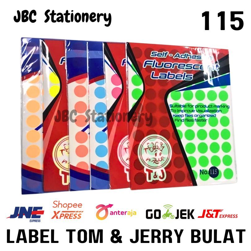 

LABEL TOM & JERRY BULAT 115 DIAMETER 17MM STIKER STICKERS