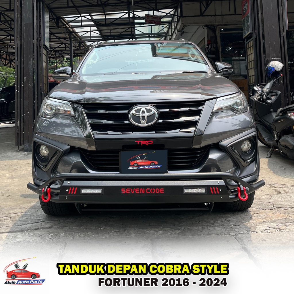 TANDUK DEPAN FORTUNER 2016 - 2024 / PENGAMAN BUMPER DEPAN FORTUNER VRZ