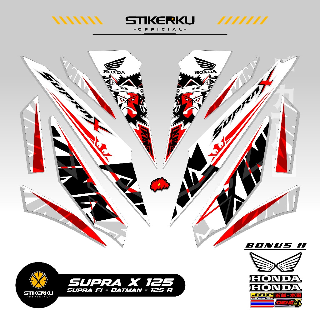 STRIPING SUPRA X 125 MOTIF X36 STIKER SUPRA BATMAN 125 2008 2013 STICKER WAVE 125 STIKERKU DECAL