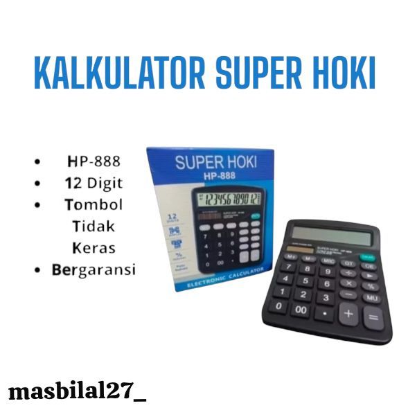 

KALKULATOR ELEKTRONIK 12 DIGIT | ELECTRONIC CALCULATOR SUPER HOKI 12 DIGIT