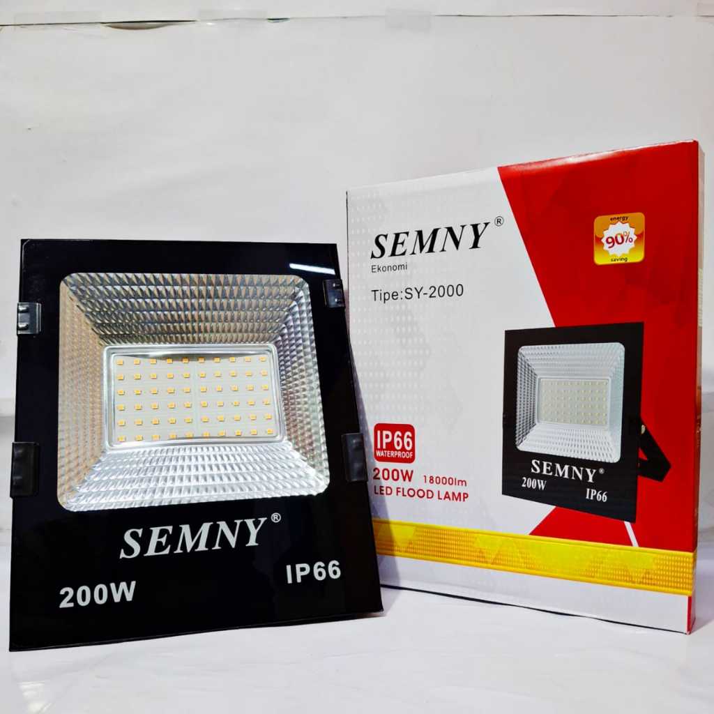 Semny LED flood lamp lampu sorot 200 watt kuning