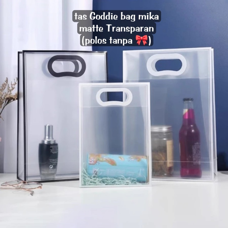 

DY PACK TAS GODDIE BAG MIKA PVC MATTE TRANSPARAN / PAPER BAG HADIAH POLOS MEWAH GB-36