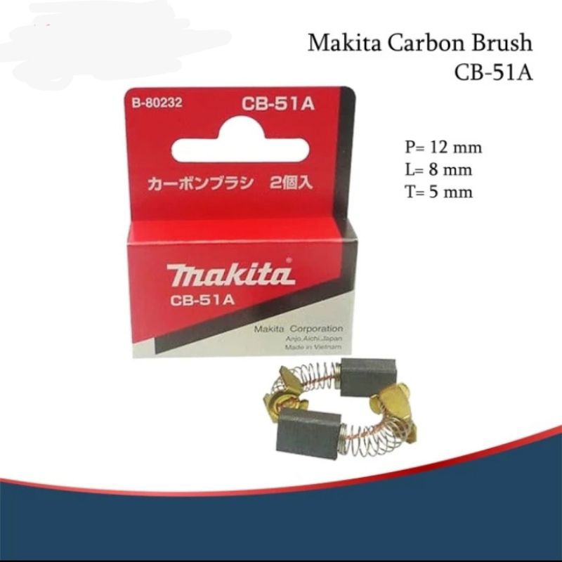 batu arang asli original MAKITA CB 51A / batu arang mesin ketam 51A asli original MAKITA carbon brus