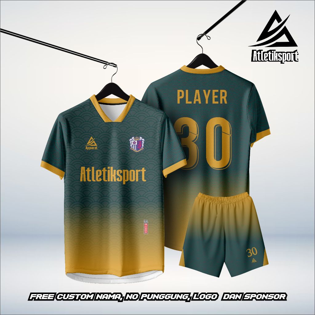 Jersey Printing Jersey Futsal Jersey Volly Jersey Bola Baju Futsal Custom hijau botol