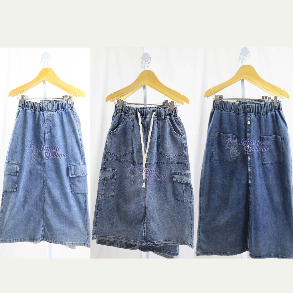 LAIMABOUTIQUE - Rok jeans wanita import bangkok bkk - Rok denim wanita kekinian