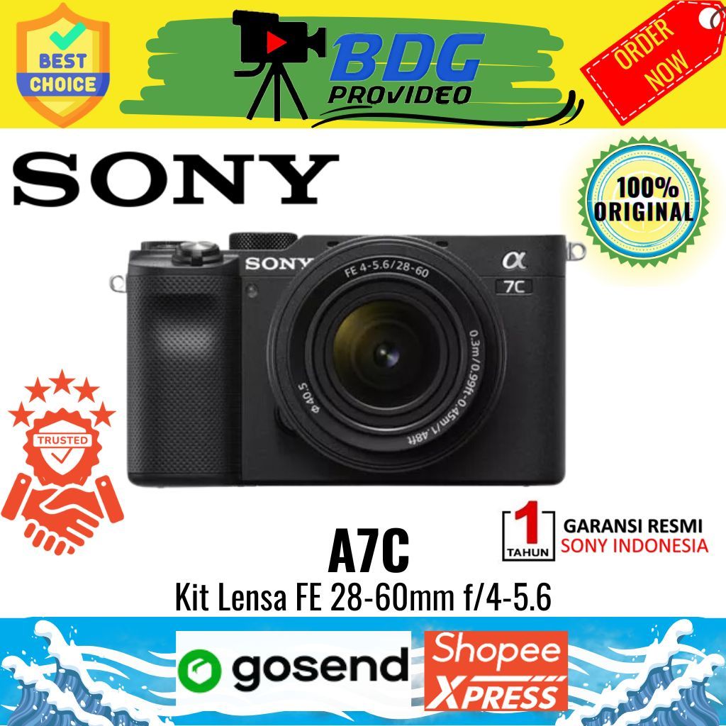 SONY A7C Kit 28-60mm / Kamera Mirorrless Sony A7C  Kit Lensa FE 28-60mm F/4-5.6