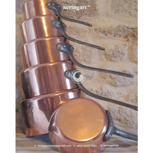 pan - panci set memasak - alat masak set bahan tembaga dan kuningan