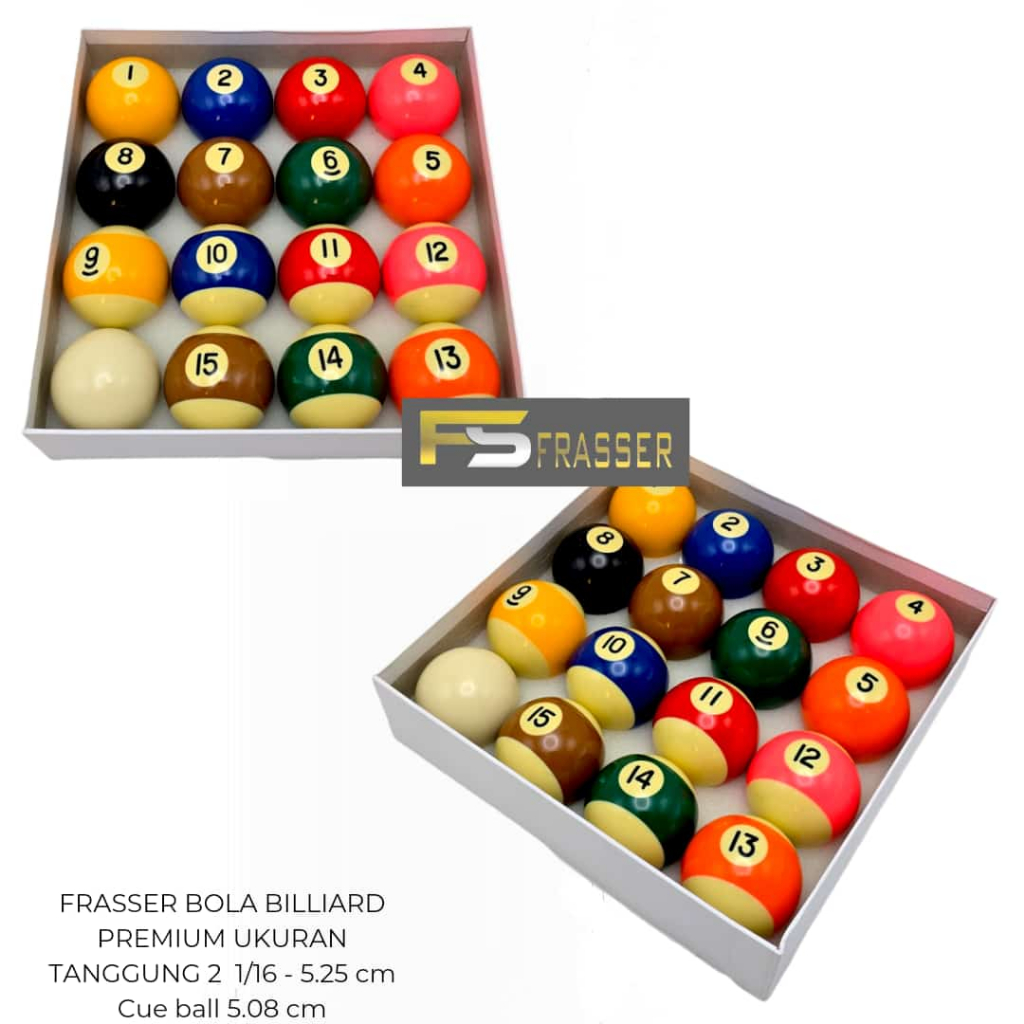 Frasser Bola Biliar Bola Billiard Bola Bilyar Premium Bola Belgi Bola Premier Belgium Tournament BLB