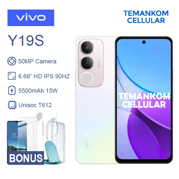 Vivo Y19s 2024 12GB RAM 6+6 Extend ram 6/128 6GB 128GB Vivo Y19 S Penerus Y18 Baru Garansi RESMI