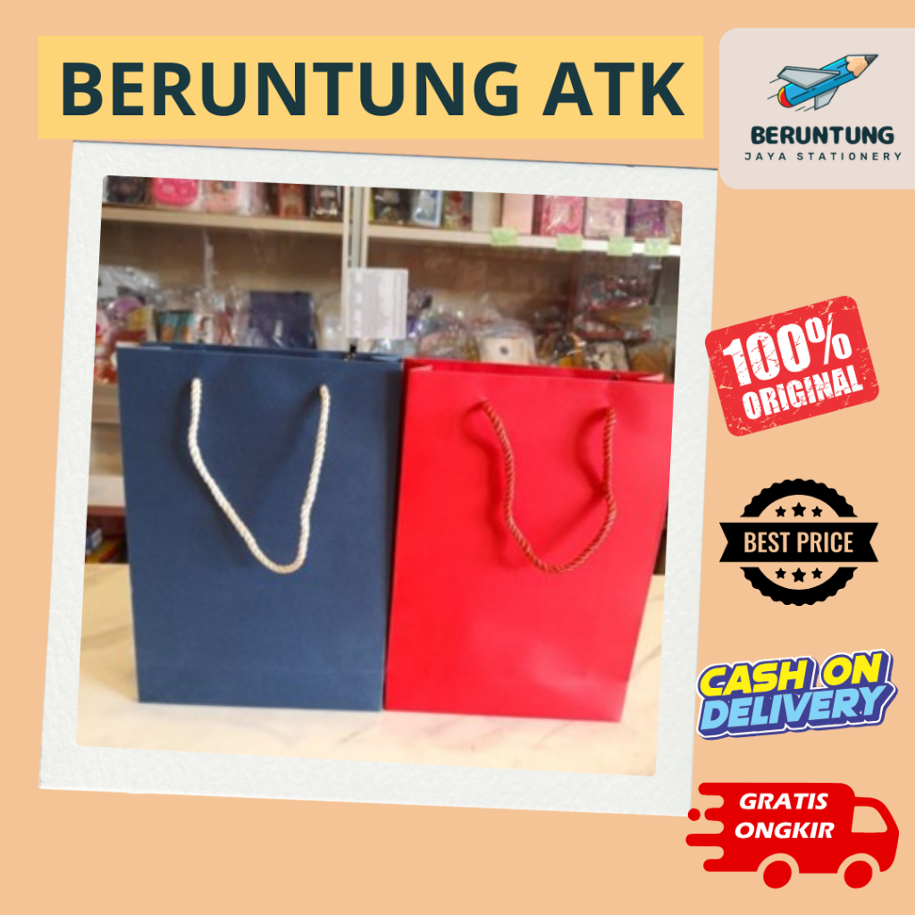 

Paper Bag Polos Warna Size L