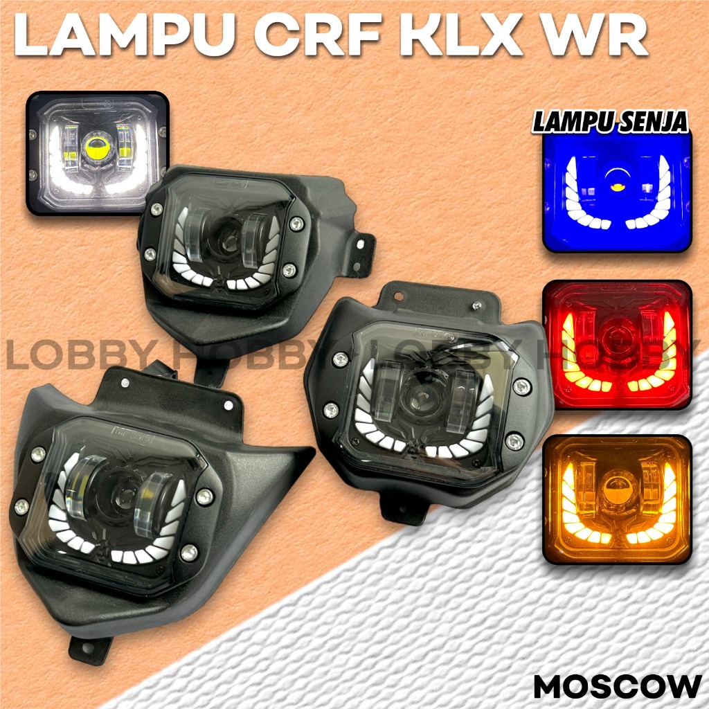 LAMPU TEMBAK CRF 150L WR 155 KLX 150 LAMPU REFLEKTOR LED /LAMPU DEPAN LED 3 MODE REFLEKTOR HEADLAMP 