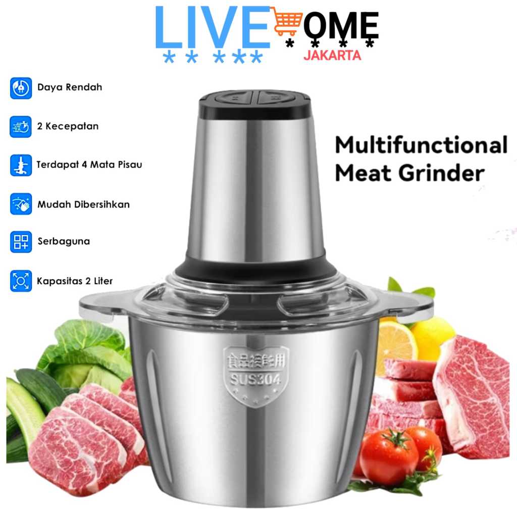 Blender Chopper Blender Daging bakso  Stainless Coper Penggiling Daging Serbaguna