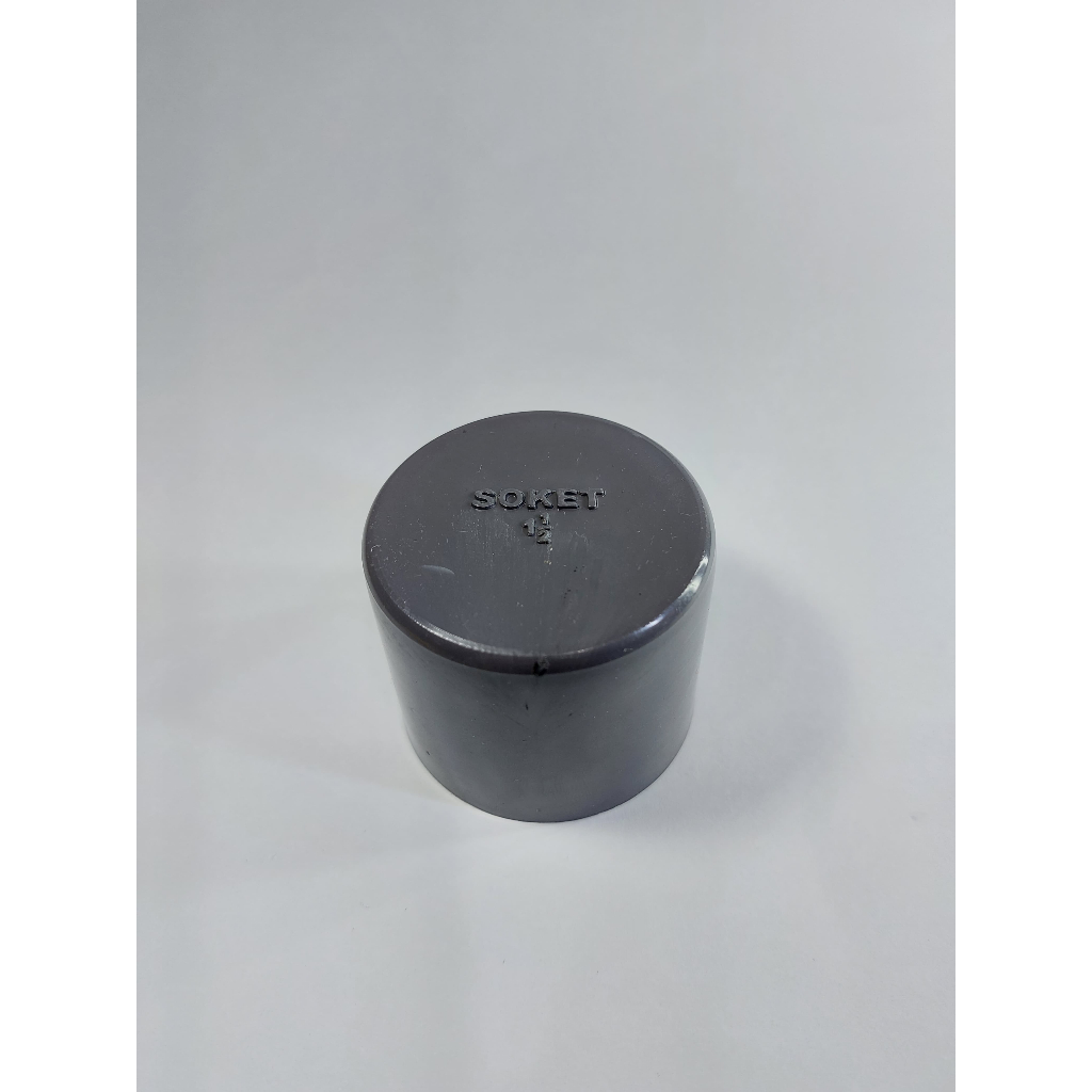 Dop 1 1/2" inch Aw SOKET / Cap 1,5 in Pvc /Tutup Pipa Polos Tanpa Drat