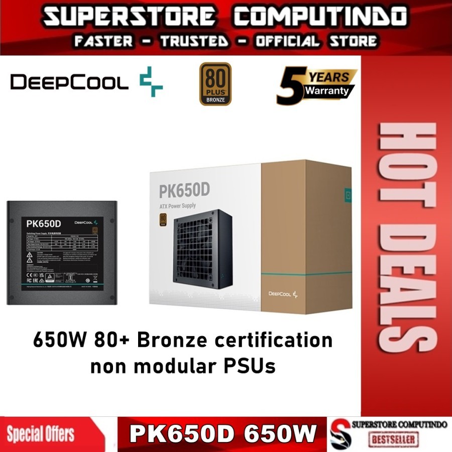 Power Supply DEEPCOOL PK650D 80 Plus Bronze 650W | 650 WATT