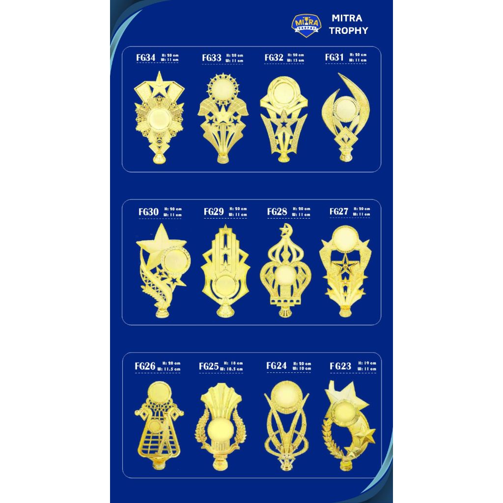 Figur Piala/Atas Piala 12 Model Besar/Atas Piala Kaki 4