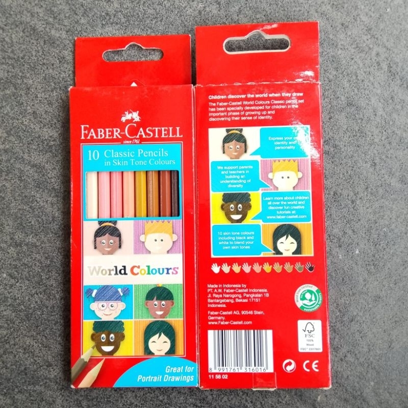 

Pensil Warna Kulit Classic Pencils Skin Tone Faber Castell 10 Warna ( Set ) RB9