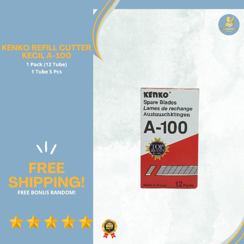 

Isi Refill Cutter Kecil Kenko A-100 1 Pack (12 Tube) | Eceran 3 Pcs, 5 Pcs & 1 Pack | 1 Tube (5 Pcs)